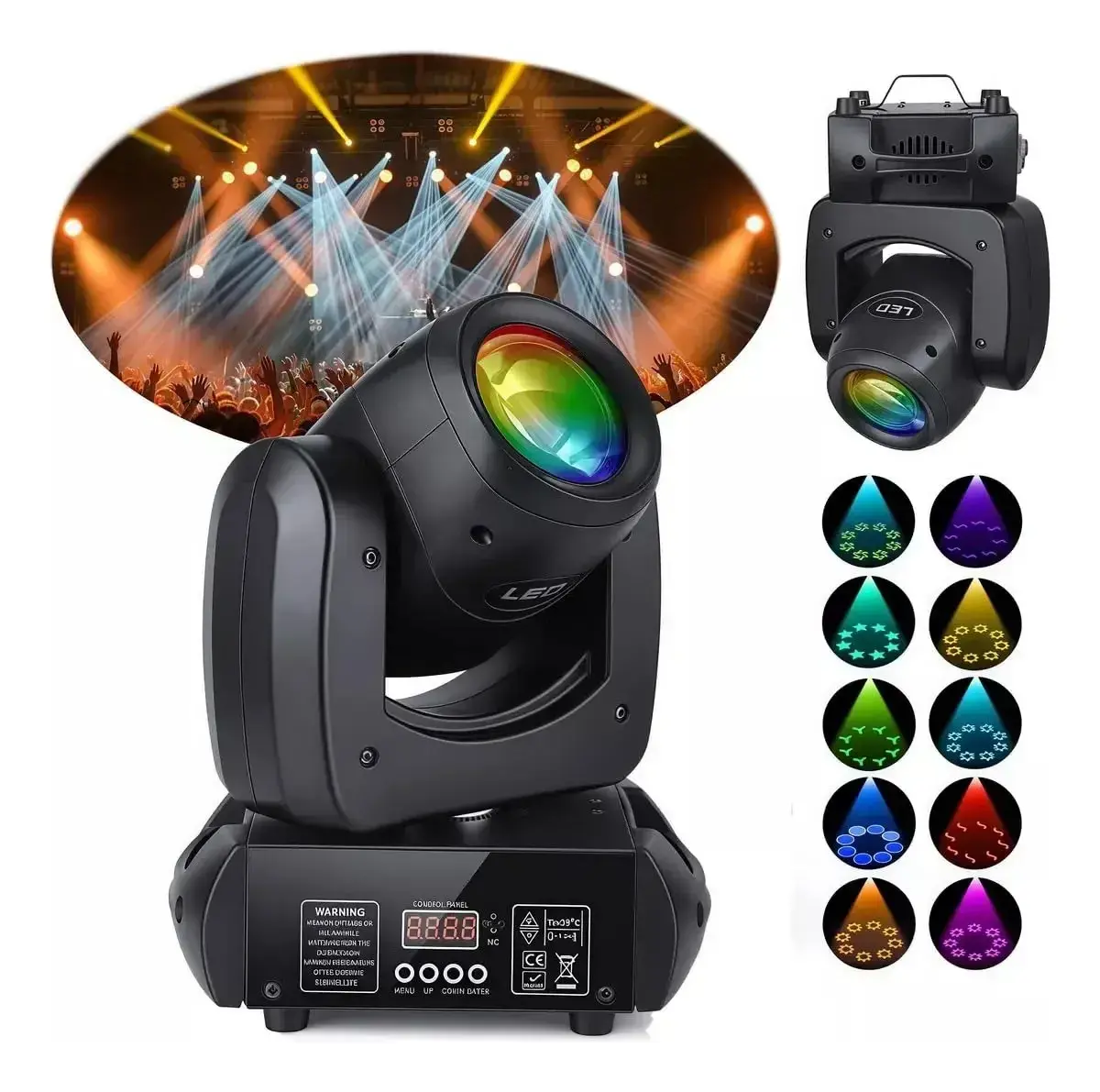 Cabeza Móvil Robótica Beam Luces DJ Cañón LED Arco Iris 120W