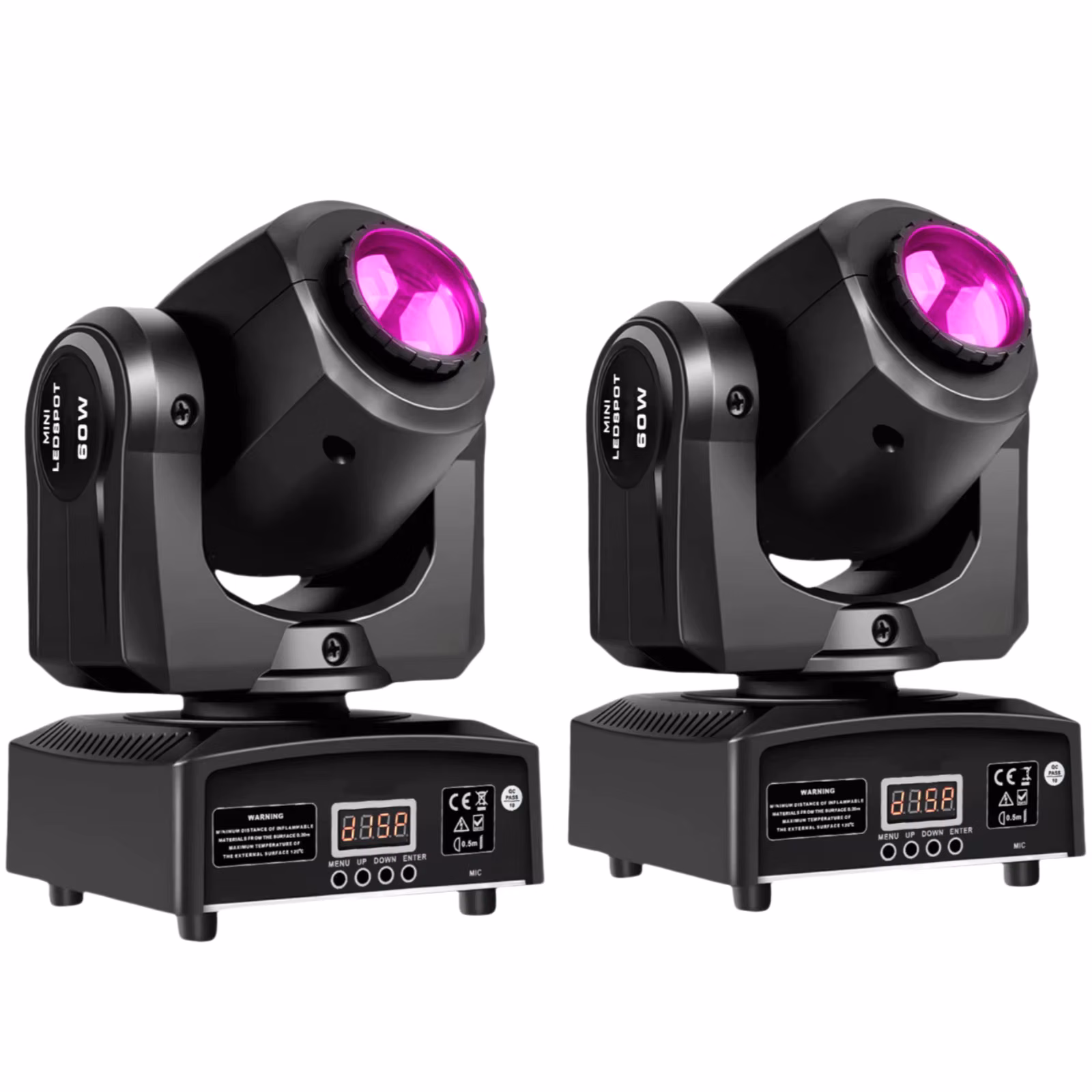 Pack 2 Cabezales Moviles 60W Mini Gobo DMX