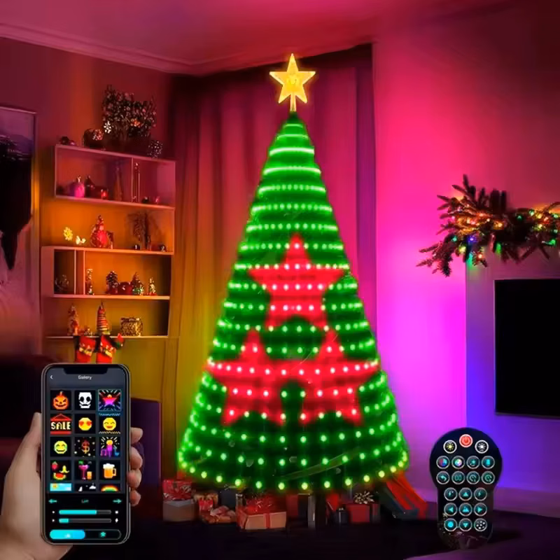 Luces LED para Árbol de Navidad 400 LED RGB Inteligentes con App y Control Remoto