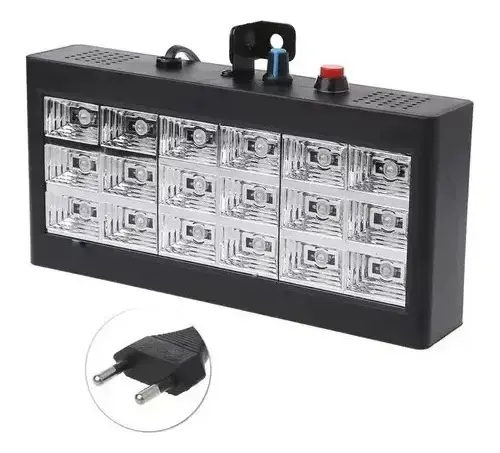 Luz Estroboscópica 18 LED RGB Rítmica
