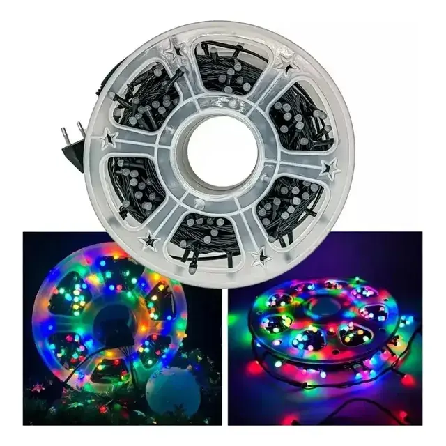Rollo Luces LED 100 Mts Eléctrica Decoración Navidad IP44 Multicolor