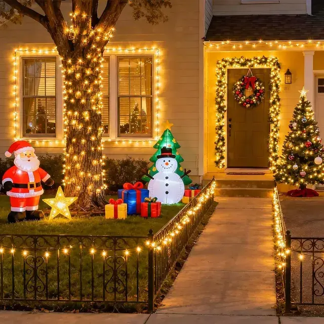 Luces Árbol 50m Blanco Cálido Decoración Navidad Tipo Arroz
