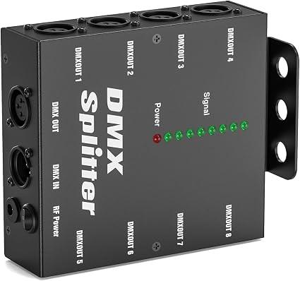 Distribuidor Amplificador DMX512 ZEMOJ de 8 Vias
