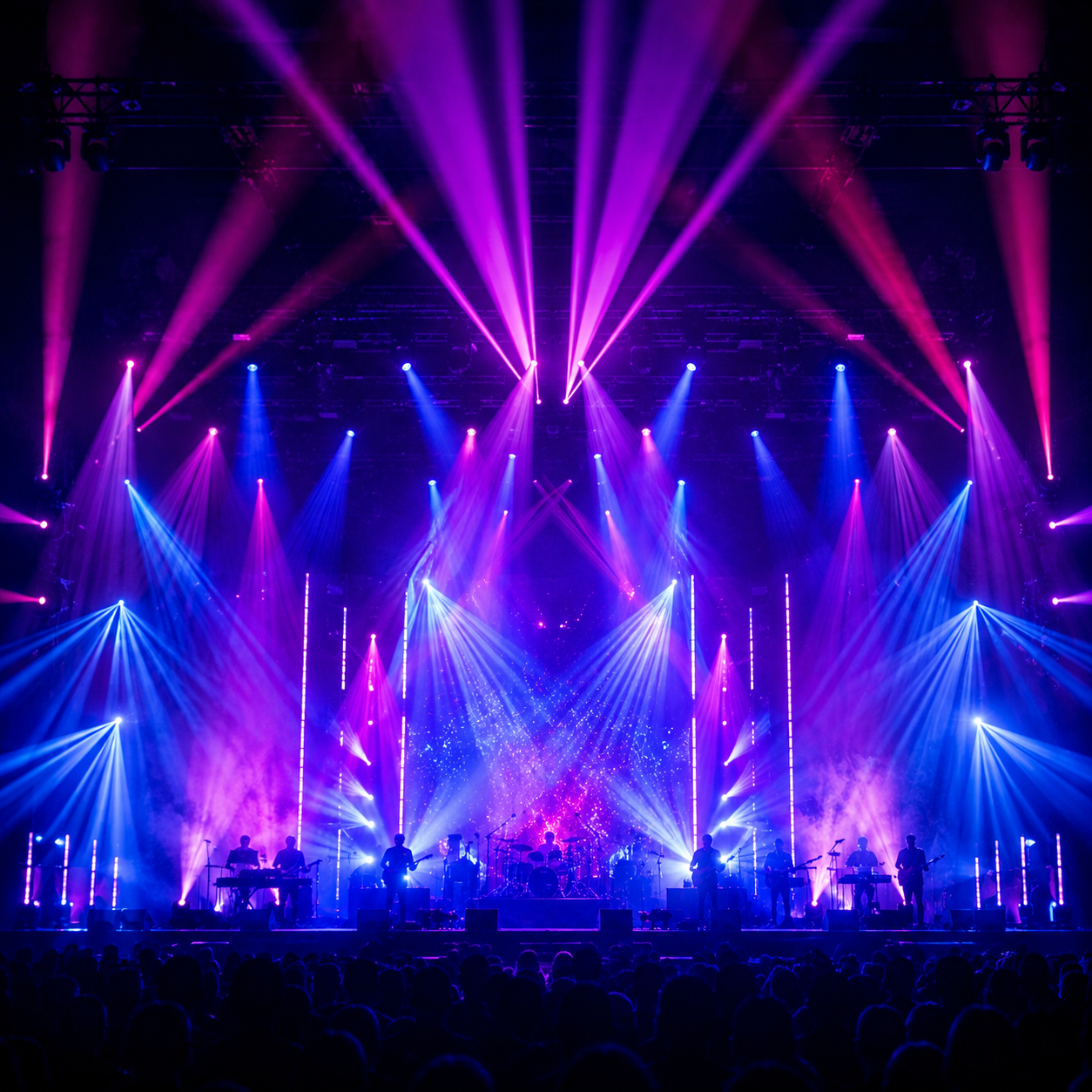 Show de luces sincronizado con música en vivo