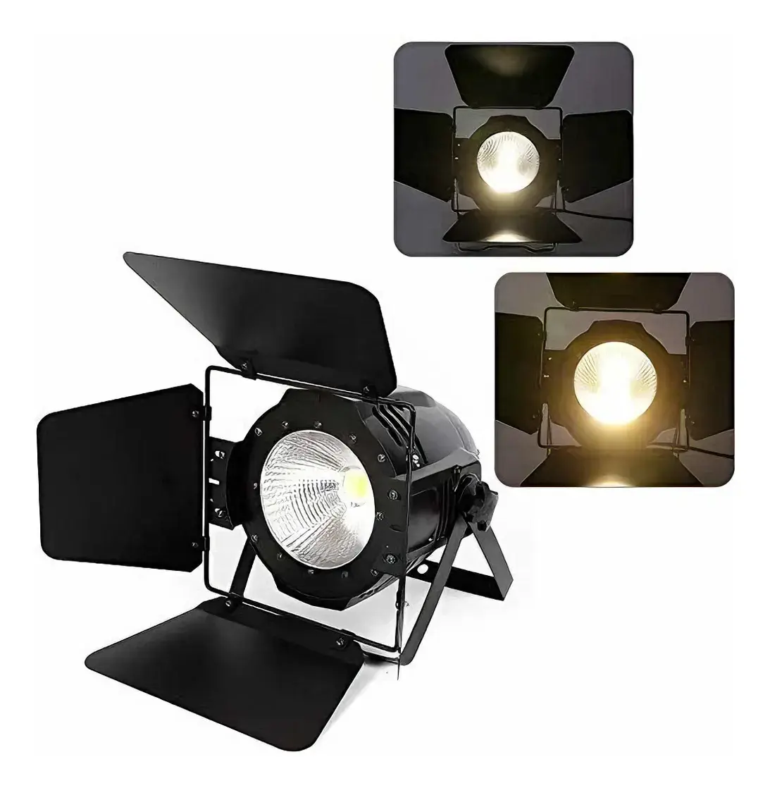 Foco COB LED 200W con Aletas Cortaflujo Luz de Escenario