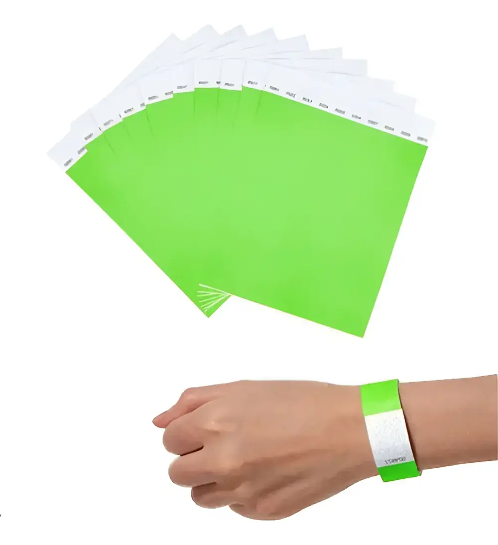 100 Pulseras Tyvek de Control de Acceso