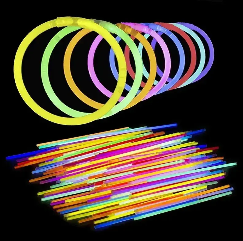Pack 100 Pulseras Fluorescentes + 100 Conectores