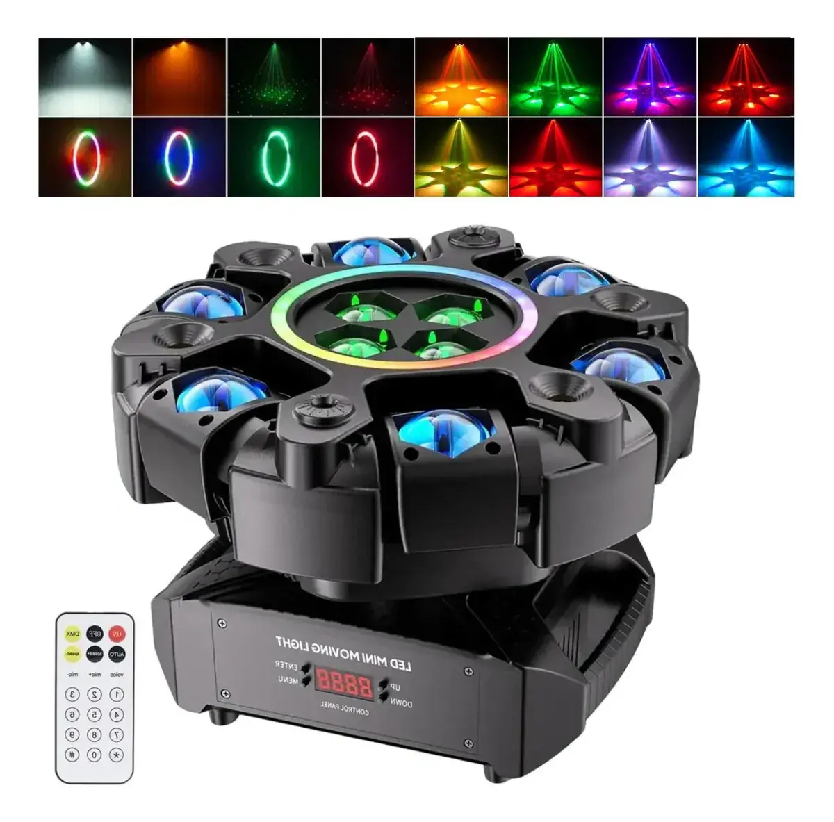 Luz de Escenario DJ Cabezal Móvil 6 Brazos RGBW DMX512