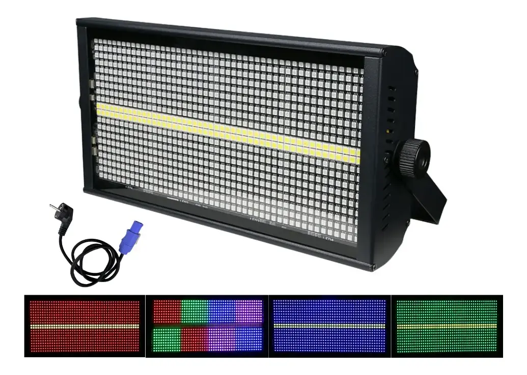 LED Strobo Atomic RGBW de 1000W con Cinta DMX